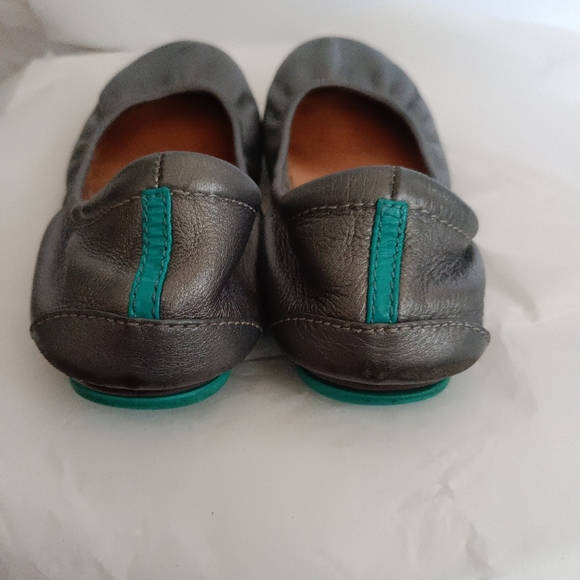 Tieks Silver Pewter Ballet Flats US 5 Shoes Metallic Gray Leather - Picture 7 of 16